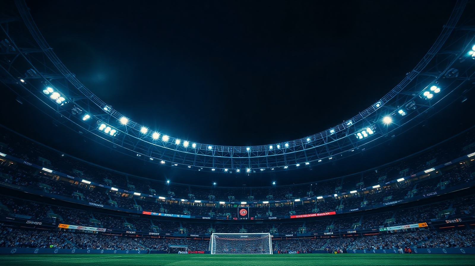 WM 2026 in Zahlen: 48 Teams, 104 Spiele und ein Stadion-Rekord Stadion-Panorama mit Zahlengrafik zur Weltmeisterschaft 2026